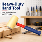 Heavy-Duty Rubber Mallet Hammer – Black, Non-Marking Soft Face, Fiberglass Handle for Tiling, Flooring & DIY Repairs