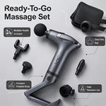 Portable Foldable Muscle Massage Gun – Red/Grey