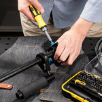 62pcs Portable Precision Magnetic Ratchet Screwdriver Bit Kit - Yellow, Multifunctional Hand Tool Set, Magnetic Screwdriver Bits, Phone Repair & Household Maintenance Tools, Compact Storage Case