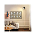 144.78cm Modern LED Floor Lamp - Black, Dimmable Standing Reading Lamp, 3000K-6500K Adjustable Color Temperature, Touch Switch, Adjustable Brightness & Height, USB Powered, Stylish Floor Light for Bedroom & Living Room
