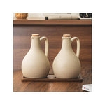 550ml Ceramic Oil & Sauce Dispenser Bottle – Thick Ceramic Kitchen Condiment Container