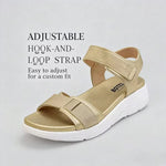Women’s Open-Toe Wedge Sandals – Lightweight Platform Heels with Ankle Straps