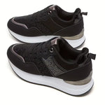 Trendy Women's Thick-Sole Sneakers – Breathable Athletic Shoes, Lightweight Casual Footwear