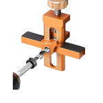2-in-1 Cabinet Door Installation Template (Orange) - Aluminum Alloy Quick Mounting Jig with 7-40mm Range, Precision Woodworking Positioning Tool Set