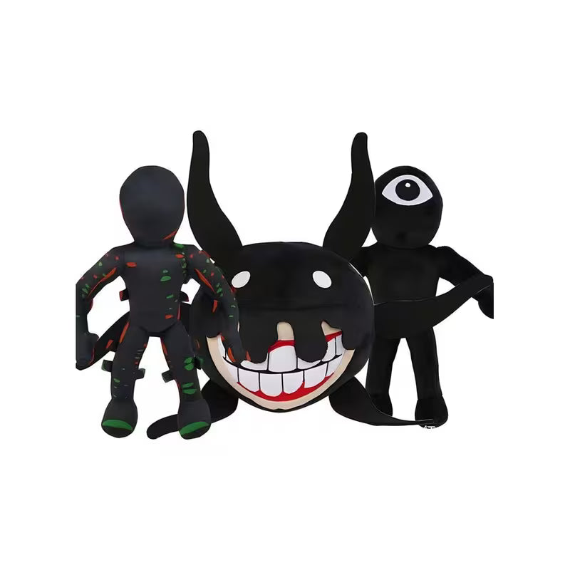 3pcs Doors Plush Toy Doll Set - Multicolor Game Character Soft Dolls, Cute Plush Toys for Kids, Collectible Character Dolls, Fun Pretend Play & Gift Set for Boys & Girls