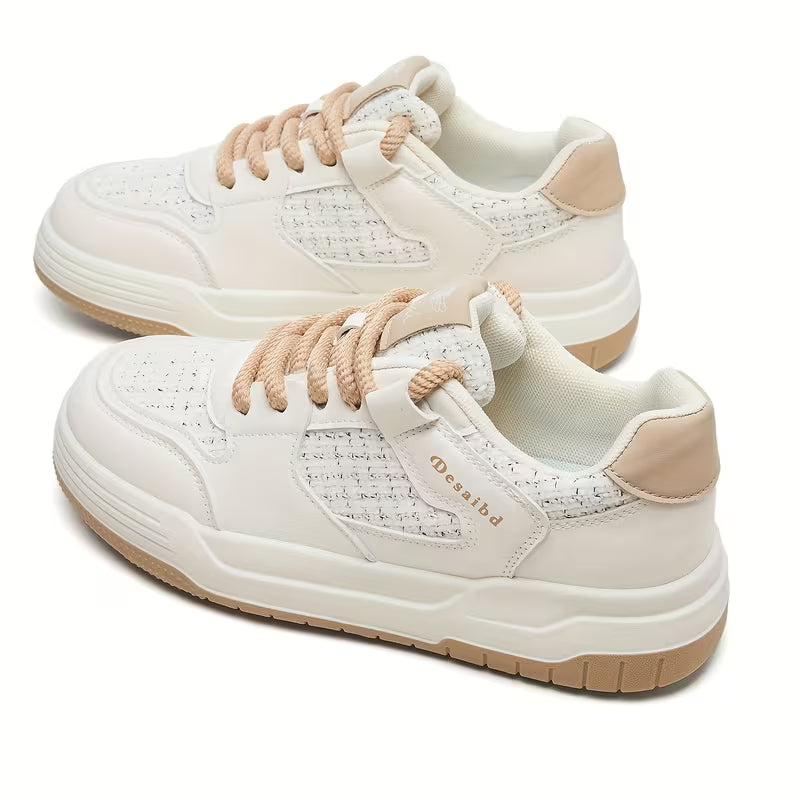 Desai Women's Knitted Sneakers – Breathable Cushioned Slip-On Shoes