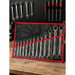 12PCS Reversible Combination Wrench Set – Silver & Black, 8–19mm Aluminum Alloy Hand Wrenches with Durable Design for Automotive, Workshop, Repair & DIY Use
