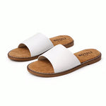 Women’s Flat Slide Sandals – Cushioned Insole Non-Slip Casual Summer Shoes
