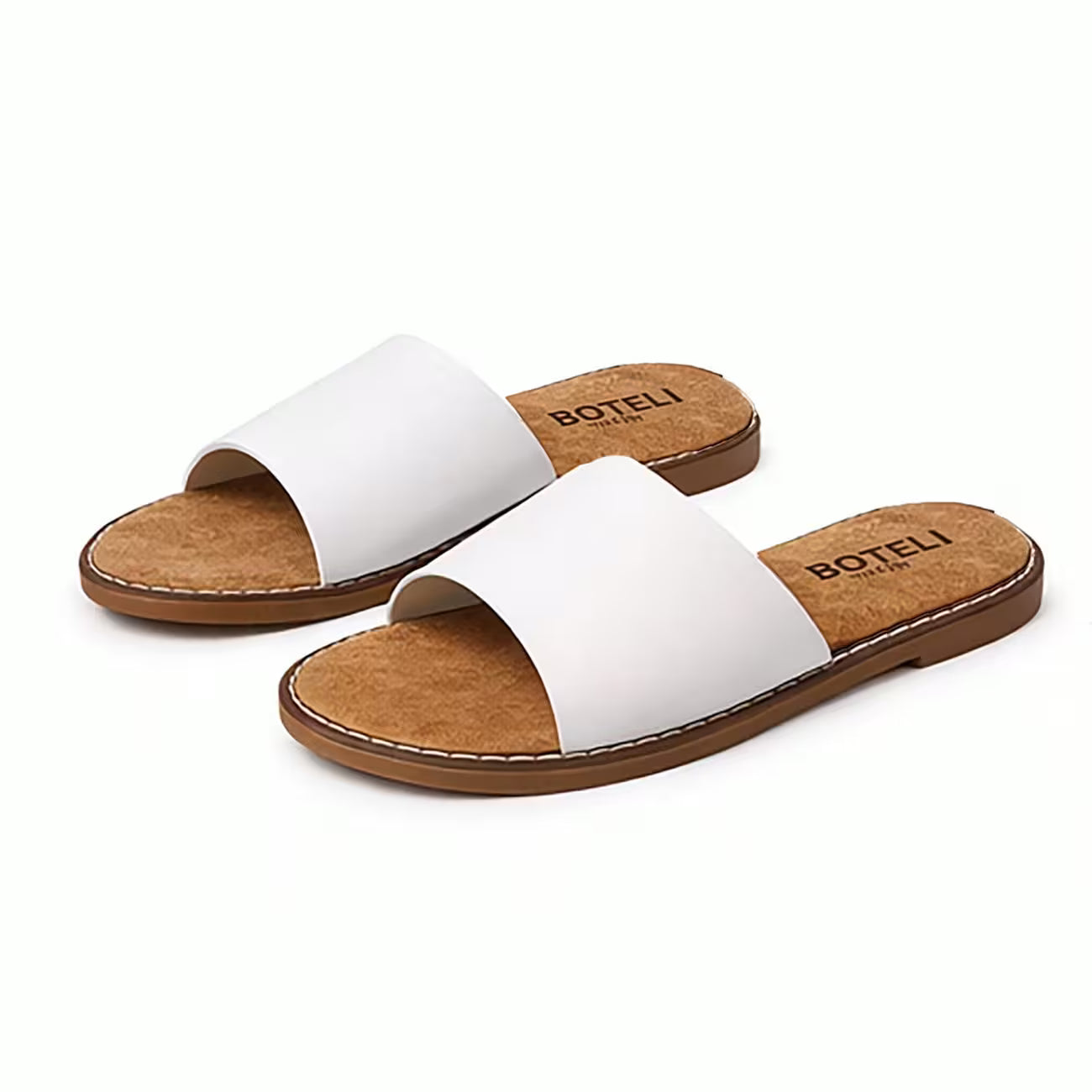 Women’s Flat Slide Sandals – Cushioned Insole Non-Slip Casual Summer Shoes