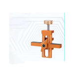 2-in-1 Cabinet Door Installation Template (Orange) - Aluminum Alloy Quick Mounting Jig with 7-40mm Range, Precision Woodworking Positioning Tool Set