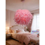 1pc Warm Romantic Artificial Flame Ball Lamp Shade - Pink, Small 30cm Retractable Flame Ball Lampshade with Holder, Modern Decorative Cover for Home, Party & Event Decor