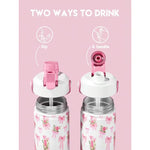 Heart Bow Insulated Water Bottle – 26/40oz Stainless Steel, Straw & Spout Lid