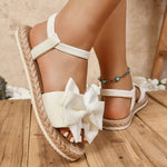 Women’s Flat Slippers with Decorative Bow – Stylish Casual Slip-On Shoes