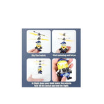 Cartoon Aircraft Hand-Control Flying Helicopter Toy - Multicolor Mini Smart Flying Helicopter with LED Light, Indoor & Outdoor Flying Toy for Kids, Party & Birthday Gift