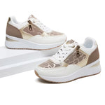 Women's Trendy Dad Sneakers – Thick Sole, Height-Increasing, Side Zipper, Breathable
