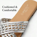Women’s Crisscross Braided Square-Toe Sandals – Lightweight Summer Beach Shoes