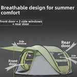 Fully Automatic Pop-Up Camping Tent – 3–4 Person Portable Sunshade Shelter