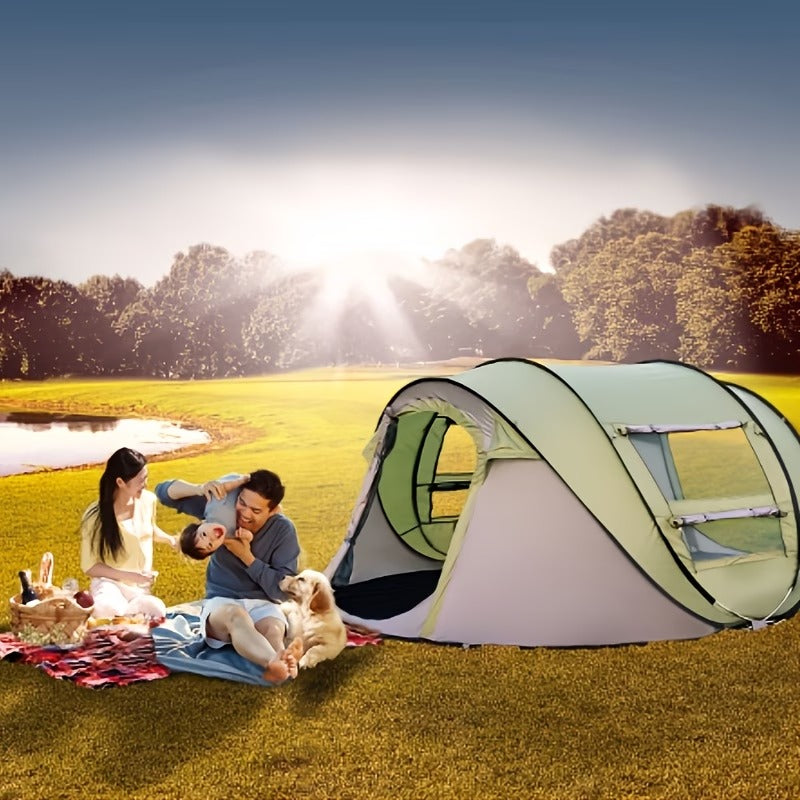 Fully Automatic Pop-Up Camping Tent – 3–4 Person Portable Sunshade Shelter