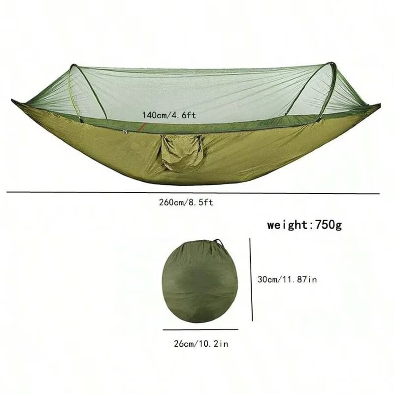 Quick-Release Hanging Mosquito Net – Nylon Outdoor Camping Net for Hammocks & Hanging Chairs