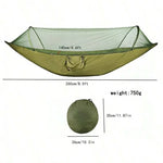 Quick-Release Hanging Mosquito Net – Nylon Outdoor Camping Net for Hammocks & Hanging Chairs