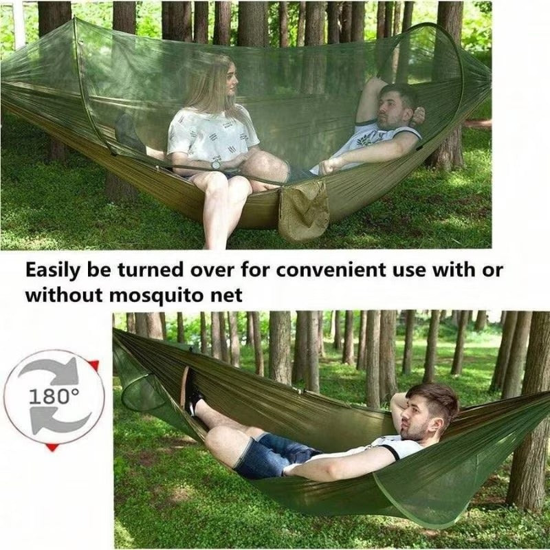 Quick-Release Hanging Mosquito Net – Nylon Outdoor Camping Net for Hammocks & Hanging Chairs