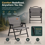 Toby’s Heavy-Duty Folding Camping Chair – Aluminum Alloy Frame with Armrests