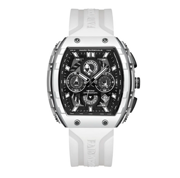 Men’s Premium Sport Chronograph – White Silicone Strap