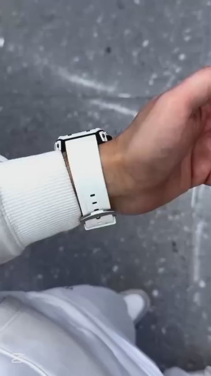 Men’s Premium Sport Chronograph – White Silicone Strap