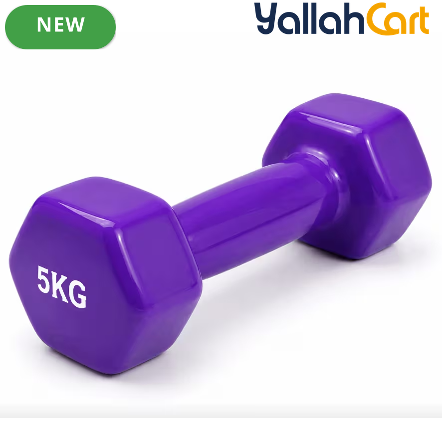 Vinyl Dumbbell – Easy Grip Hand Weights for Home Workout & Strength Training