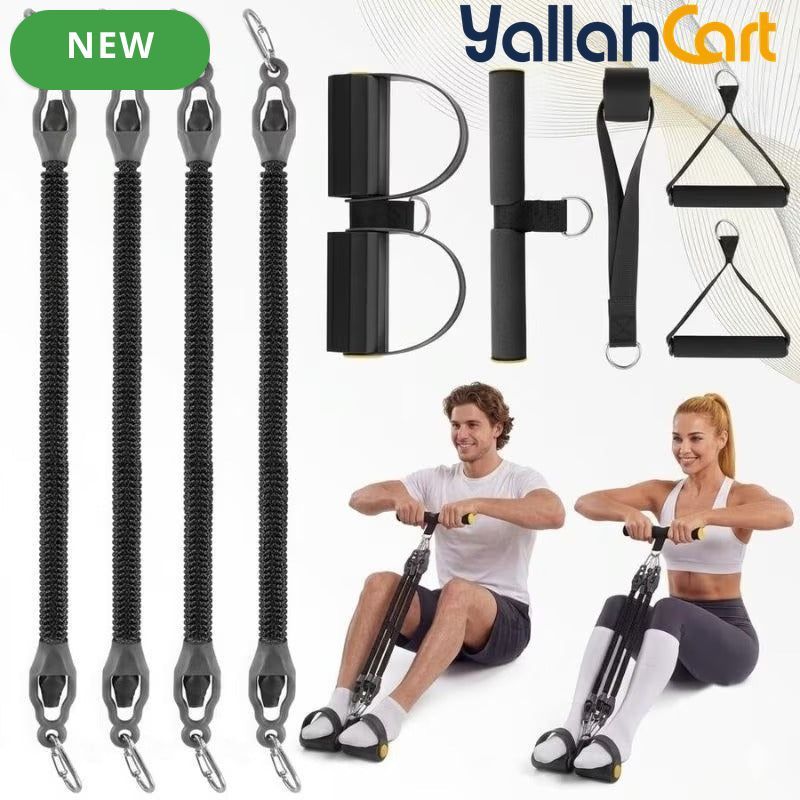 Multifunctional Full Body Resistance Band Exercise Set with Handles & Ankle Straps