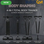 Multifunctional Full Body Resistance Band Exercise Set with Handles & Ankle Straps