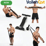 Multifunctional Full Body Resistance Band Exercise Set with Handles & Ankle Straps