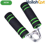 Hand Grip Strengthener with Soft Foam Handles – Forearm & Wrist Strength Trainer, Green/Black