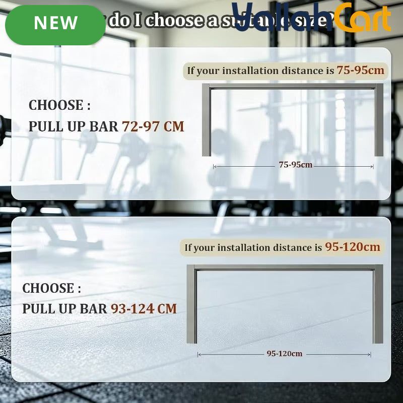 Adjustable Lockable Door Pull-Up Bar – Screwless Chin-Up & Upper Body Workout Equipment