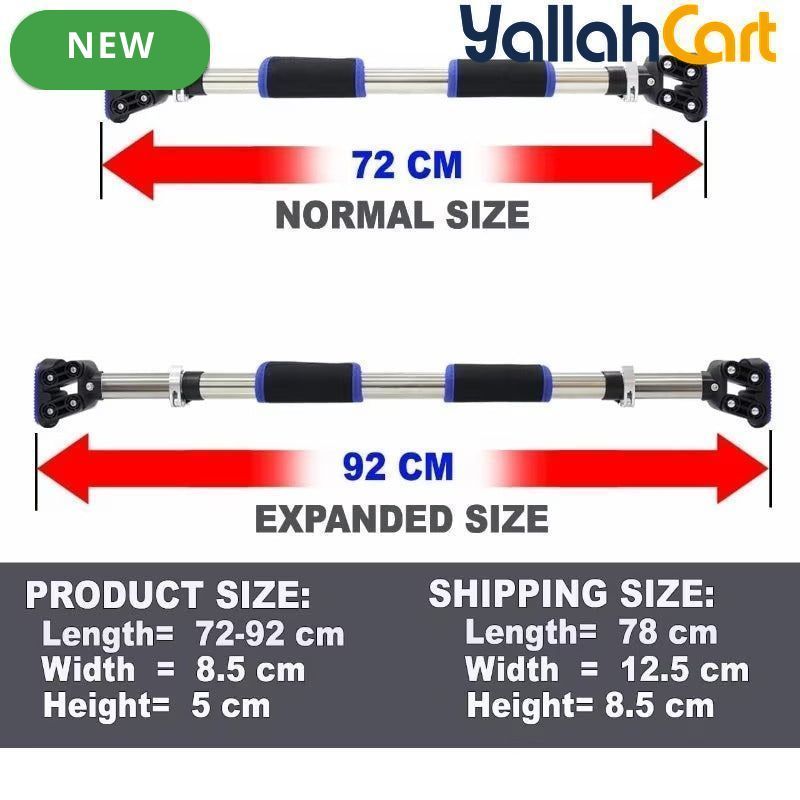 Adjustable Lockable Door Pull-Up Bar – Screwless Chin-Up & Upper Body Workout Equipment
