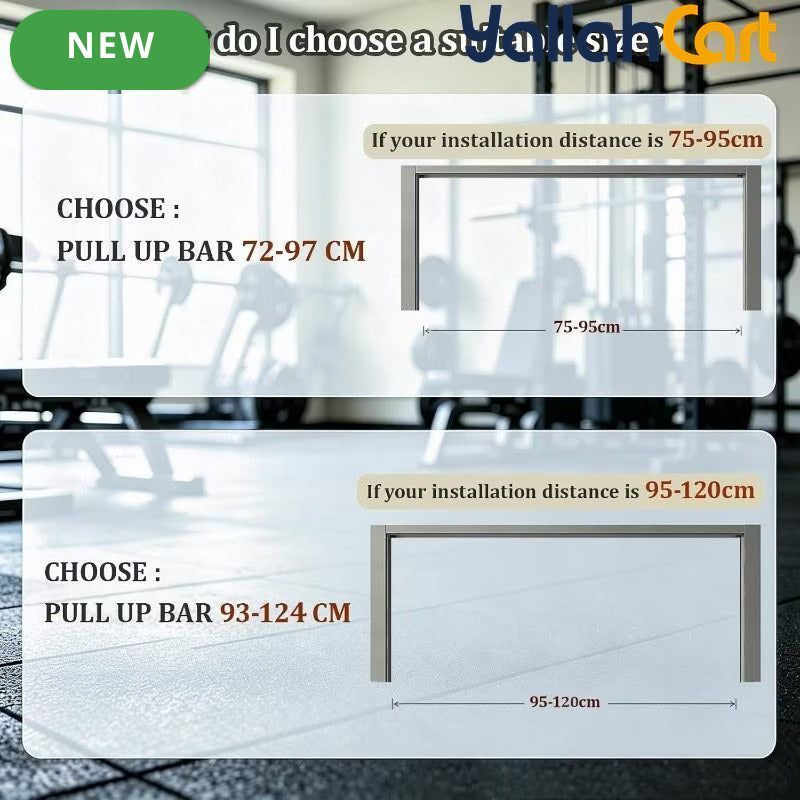 Adjustable Lockable Door Pull-Up Bar – Screwless Chin-Up & Upper Body Workout Equipment