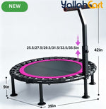 Commercial-Grade Heavy-Duty Rebounder Trampoline with Adjustable T-Bar Handle