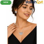 Arabian Zircon Locket Set for Women – Elegant Necklace Jewelry Set