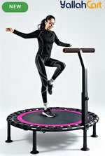 Commercial-Grade Heavy-Duty Rebounder Trampoline with Adjustable T-Bar Handle