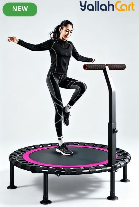 Commercial-Grade Heavy-Duty Rebounder Trampoline with Adjustable T-Bar Handle