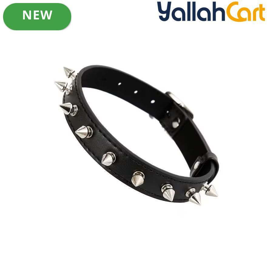 Black Punk Choker Necklace – Bold Fashion Statement Accessory for Adults