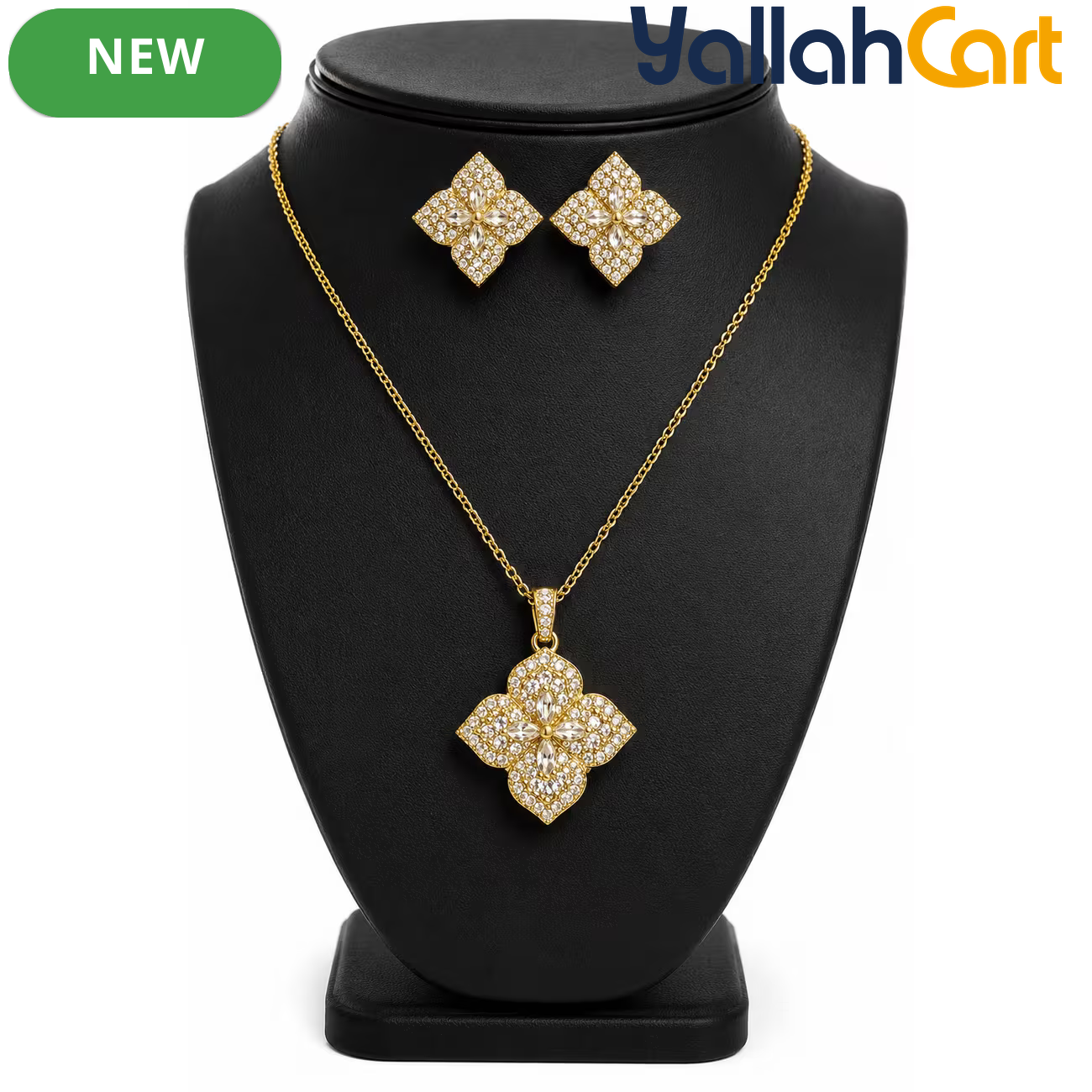 Classic Zircon Locket Set for Women – Elegant Necklace Jewelry Set