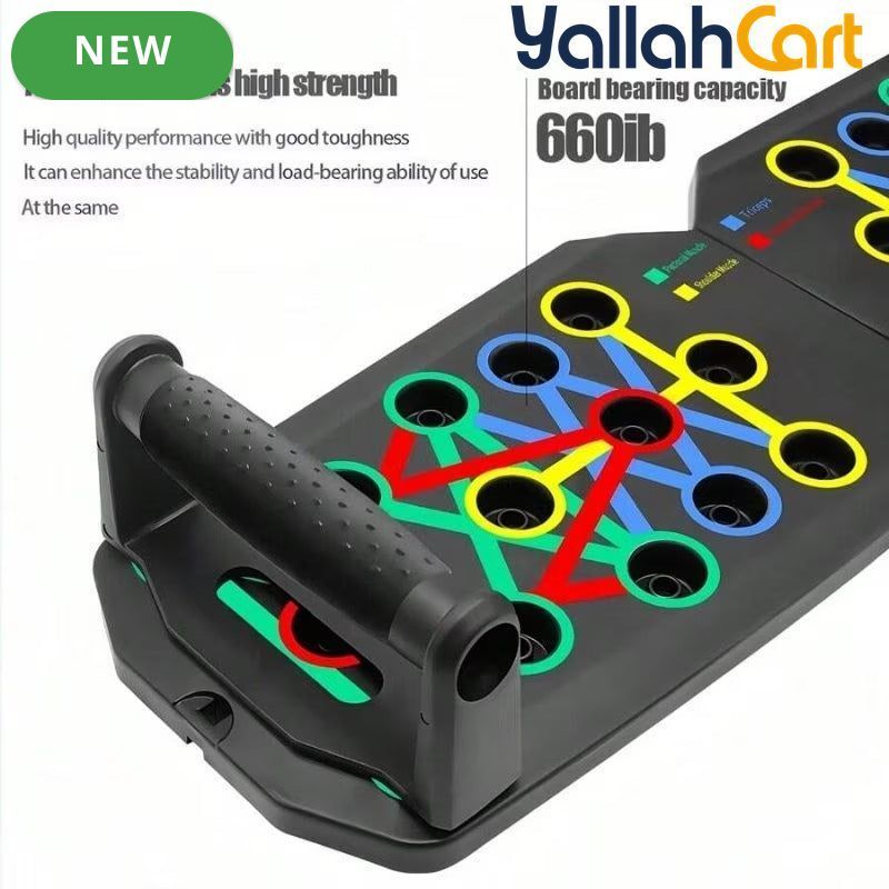 5-Piece Multifunctional Push-Up Board Set with Resistance Bands & Jump Rope