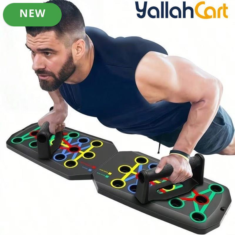 5-Piece Multifunctional Push-Up Board Set with Resistance Bands & Jump Rope