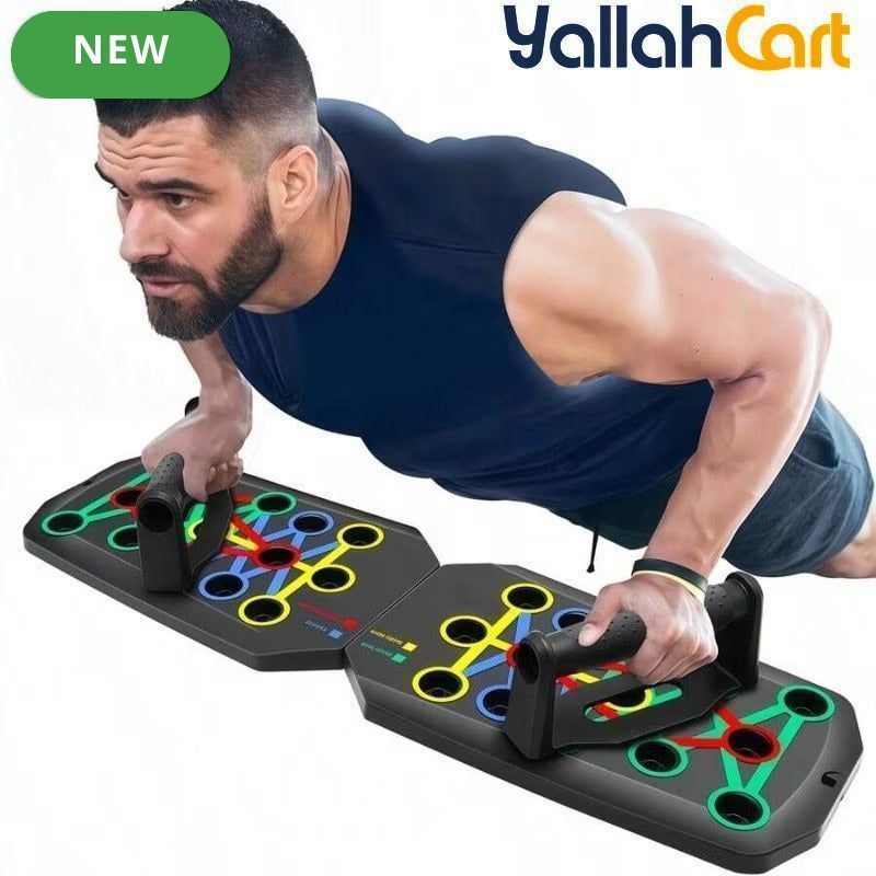 5-Piece Multifunctional Push-Up Board Set with Resistance Bands & Jump Rope