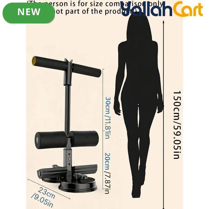 Portable Sit-Up Exercise Assistant with Strong Suction Cup – Home Ab Workout Equipment