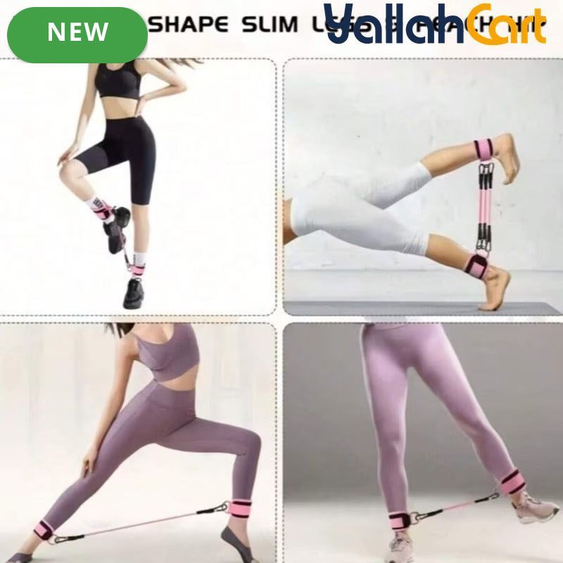 Adjustable Resistance Yoga Band with Ankle Loops – Glute, Hip & Leg Workout Trainer