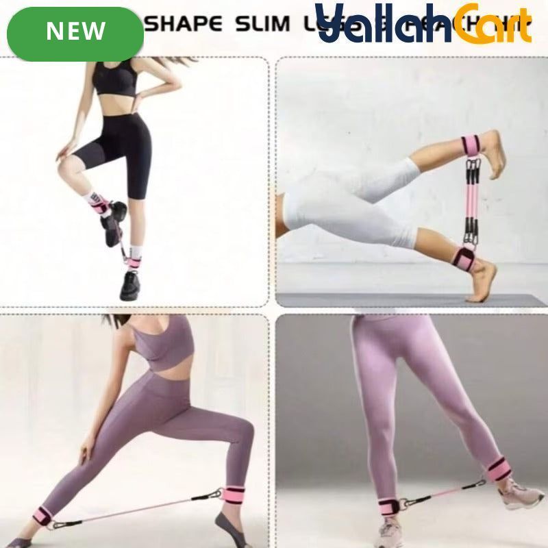 Adjustable Resistance Yoga Band with Ankle Loops – Glute, Hip & Leg Workout Trainer