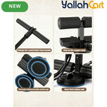 Sit-Up Exercise Aid with Phone Holder & Dual Suction Cups – Home Ab Workout Equipment