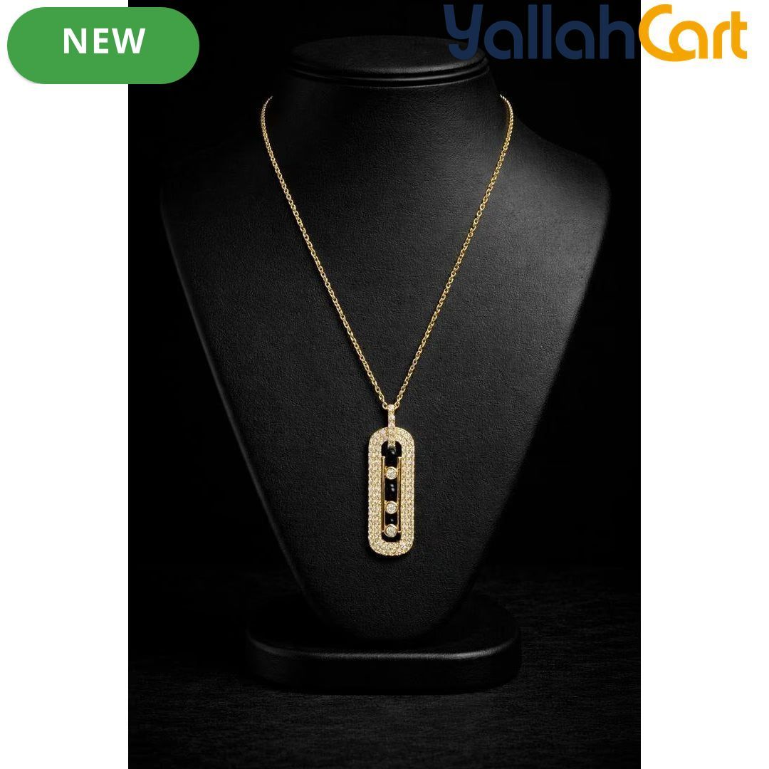 Rock Crystal Zircon Locket Set for Women – Elegant Necklace Jewelry Set
